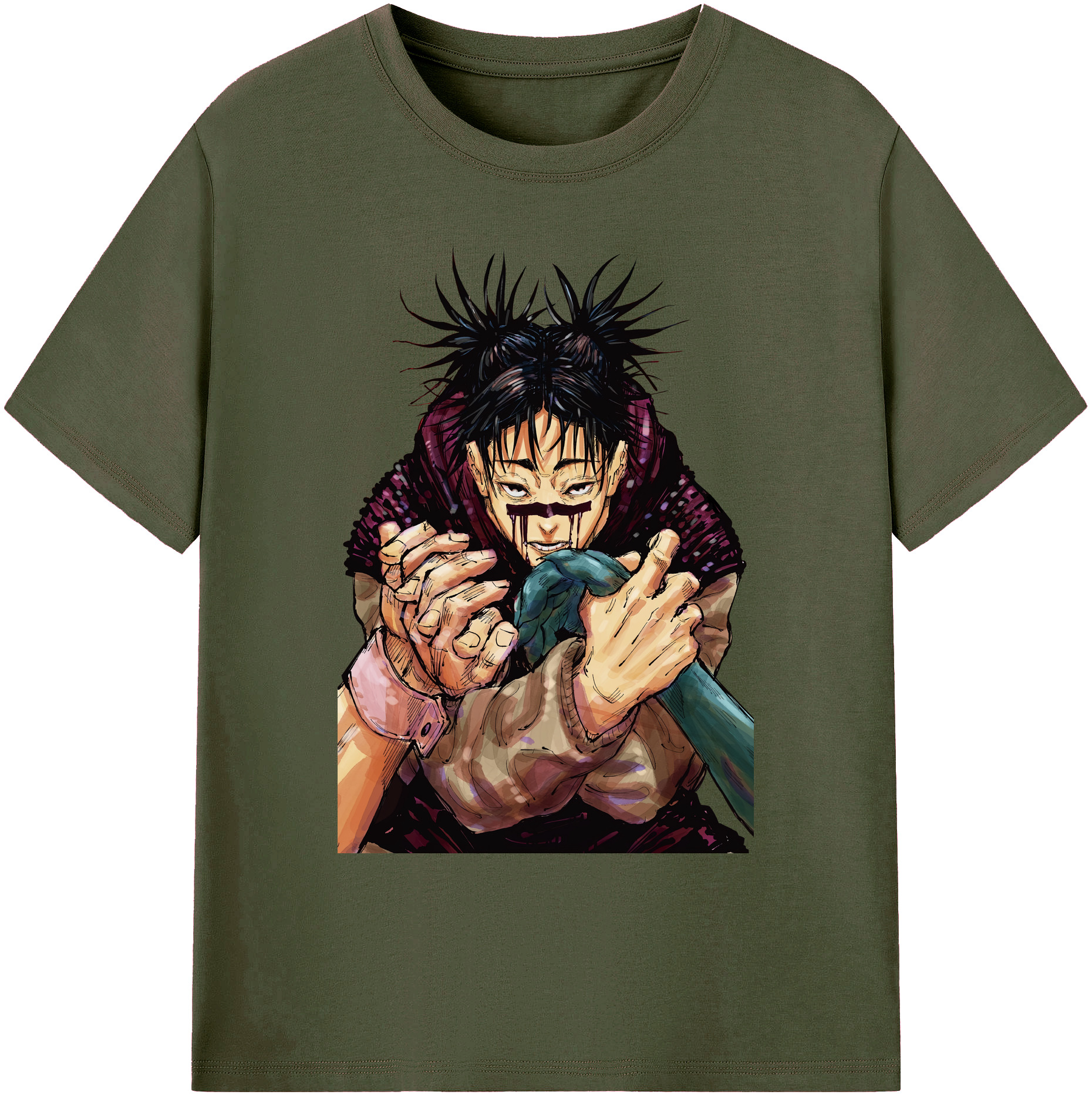 （画像用） 呪術廻戦 Jujutsu Kaisen 綿100％ メンズ半袖Tシャツ｜肌触りやわらか＆通気性